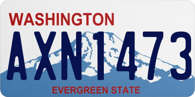 WA license plate AXN1473