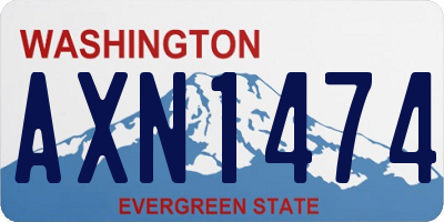 WA license plate AXN1474