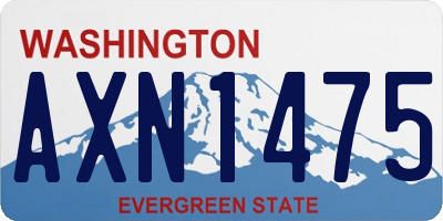 WA license plate AXN1475