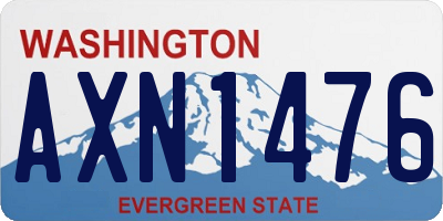 WA license plate AXN1476