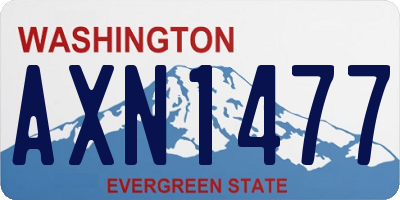 WA license plate AXN1477