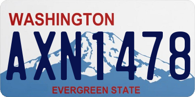 WA license plate AXN1478