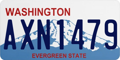 WA license plate AXN1479