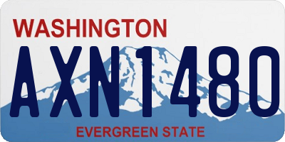 WA license plate AXN1480