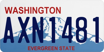 WA license plate AXN1481