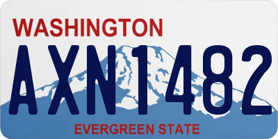 WA license plate AXN1482
