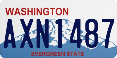 WA license plate AXN1487