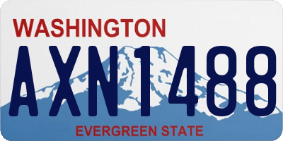 WA license plate AXN1488