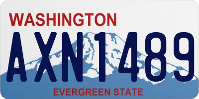 WA license plate AXN1489