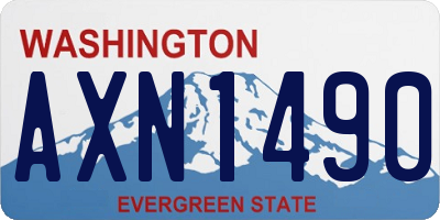 WA license plate AXN1490