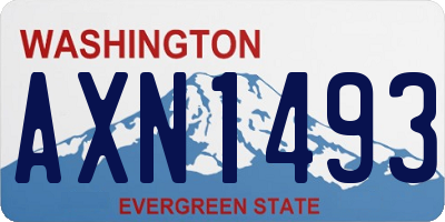 WA license plate AXN1493