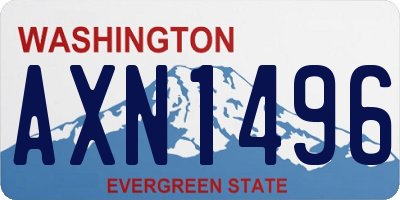 WA license plate AXN1496