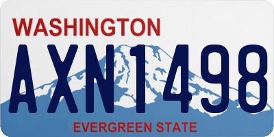 WA license plate AXN1498