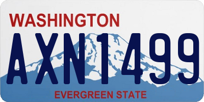 WA license plate AXN1499