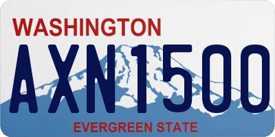 WA license plate AXN1500