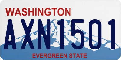 WA license plate AXN1501