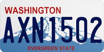 WA license plate AXN1502