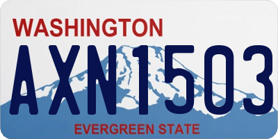 WA license plate AXN1503