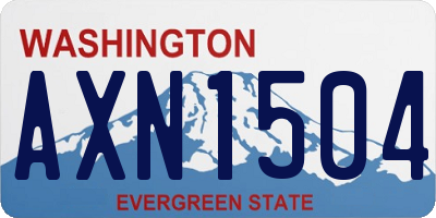 WA license plate AXN1504