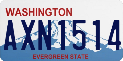 WA license plate AXN1514