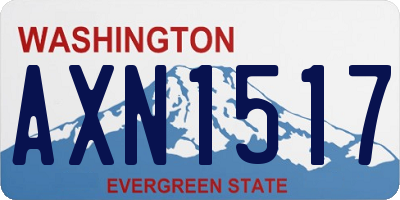 WA license plate AXN1517
