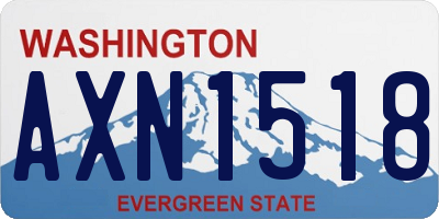 WA license plate AXN1518
