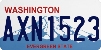WA license plate AXN1523