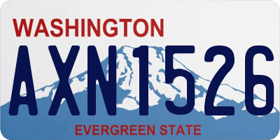 WA license plate AXN1526