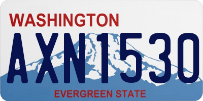 WA license plate AXN1530