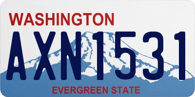 WA license plate AXN1531
