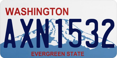 WA license plate AXN1532
