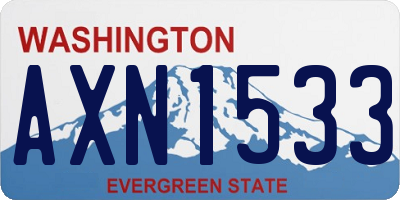WA license plate AXN1533