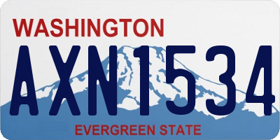 WA license plate AXN1534