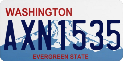 WA license plate AXN1535