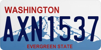 WA license plate AXN1537