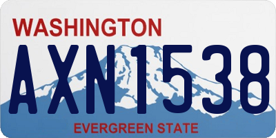 WA license plate AXN1538
