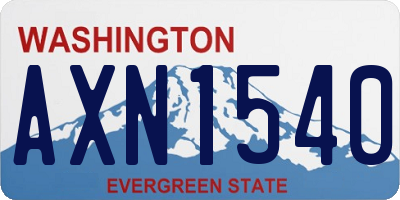 WA license plate AXN1540