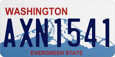 WA license plate AXN1541