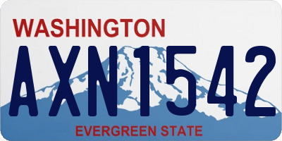 WA license plate AXN1542