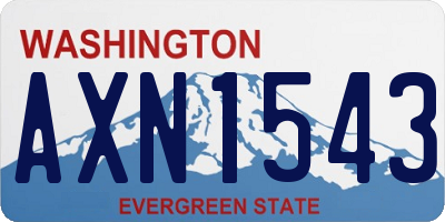 WA license plate AXN1543