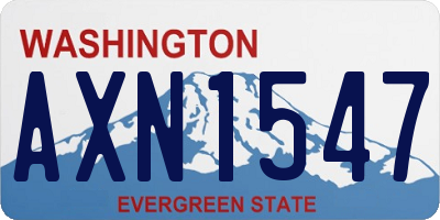 WA license plate AXN1547