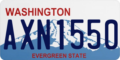 WA license plate AXN1550