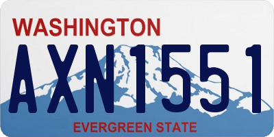 WA license plate AXN1551