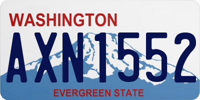 WA license plate AXN1552