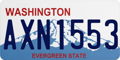 WA license plate AXN1553