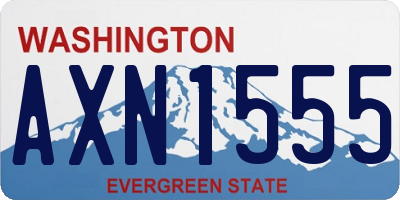 WA license plate AXN1555