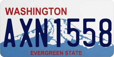 WA license plate AXN1558