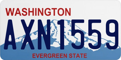 WA license plate AXN1559