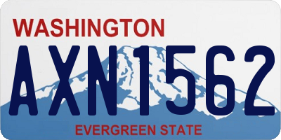 WA license plate AXN1562
