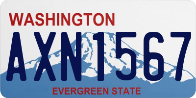 WA license plate AXN1567